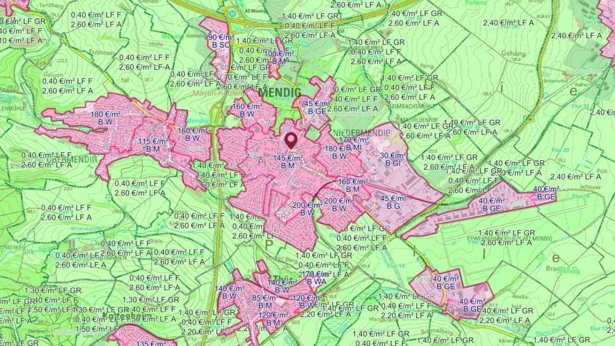 Die Bodenrichtwerte Zum Stichtag 01.01.2024 Sind Online! - PRO MENDIG E.V.